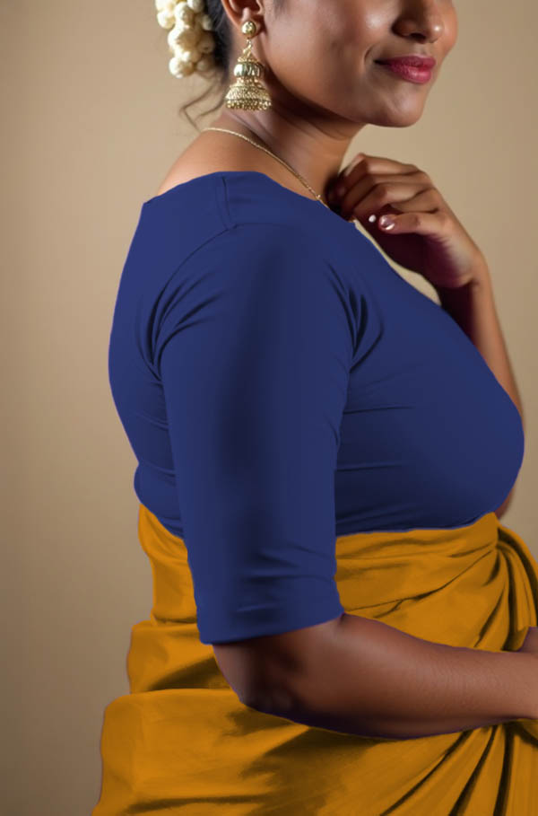 Left Sleeve View plain-back-elbow-sleeves-sleeve-royal-blue-sleeve_left-plain-sleeve-left