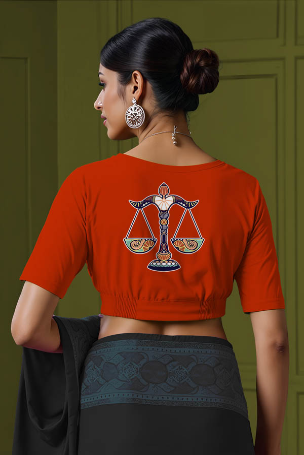 Back View plain-back-elbow-sleeves-sleeve-rust-orange-back-libra-back