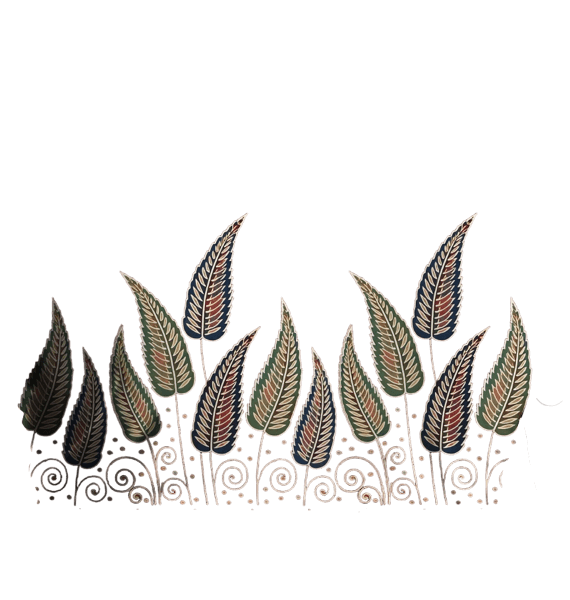 abstact leaves border horizontal backl