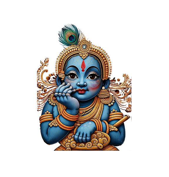 Baby Krishna Blue Back