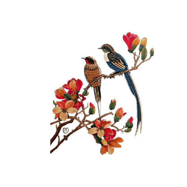 Multicoloured Exotic Birds