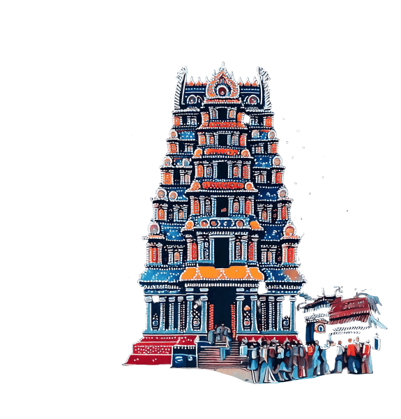 Night Gopuram Back