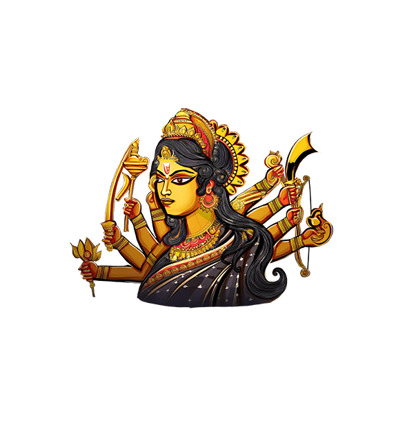 durga murti back