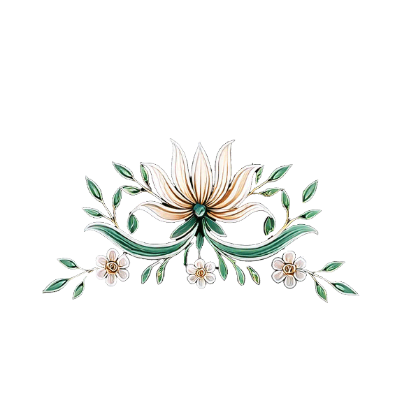 Green White Floral Sleeve right