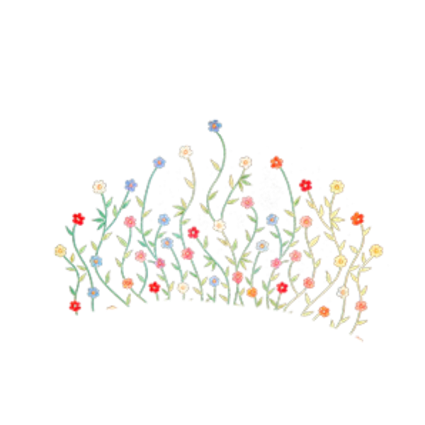 hanging dainty flower sleeve left