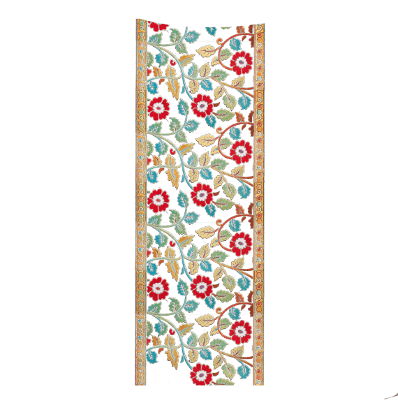 kalamkari border bright vertical