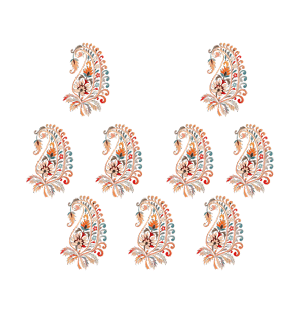 Peach Paisley Butta Front