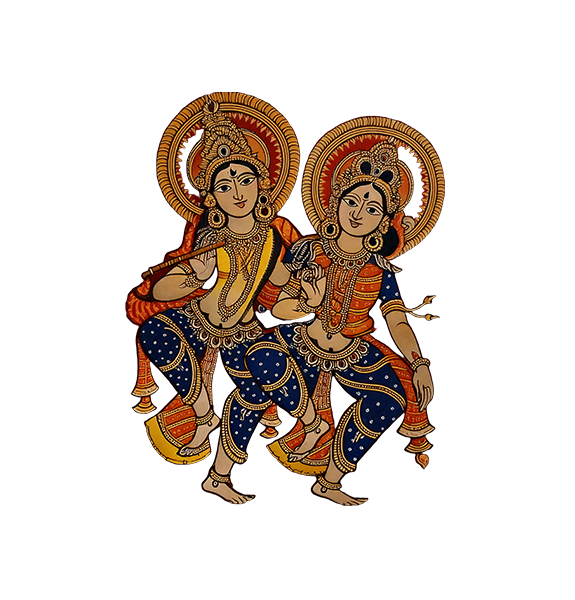 Radha Krishna Kalamkari Back