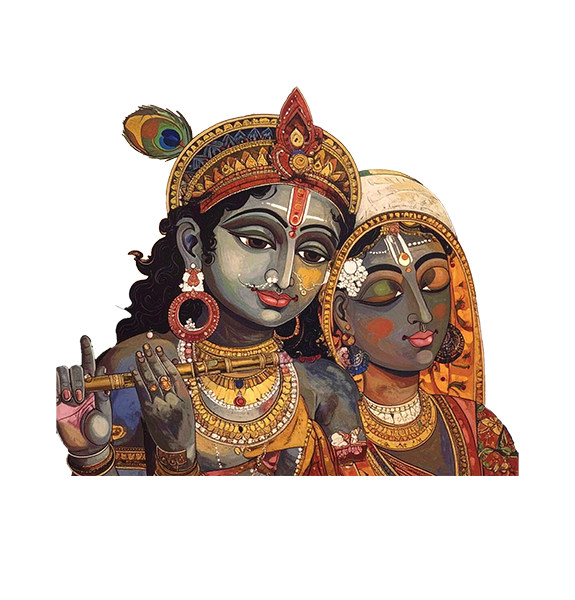 Radha Krishna Painting Back