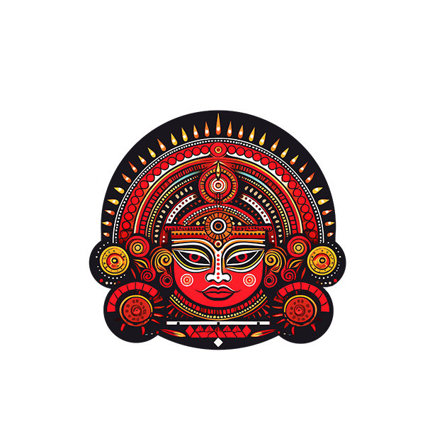 red black kathakali