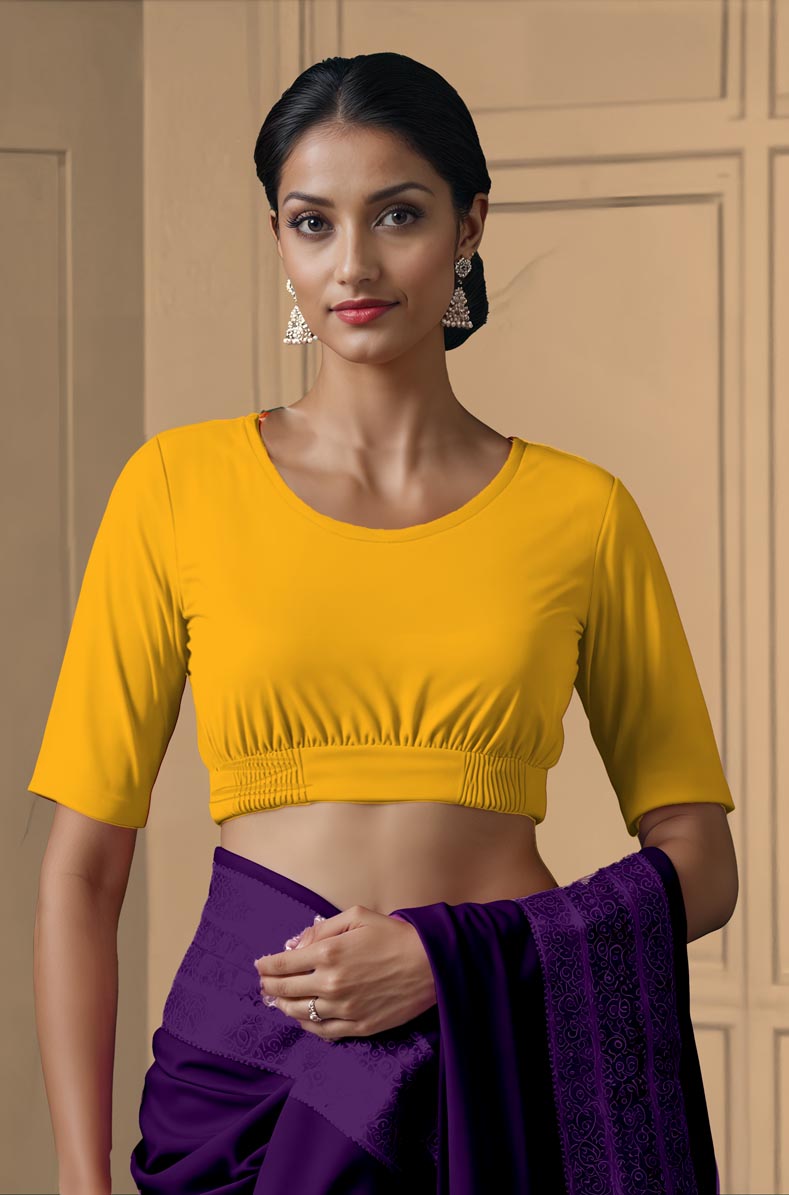 Round Neck Stretchable Blouse