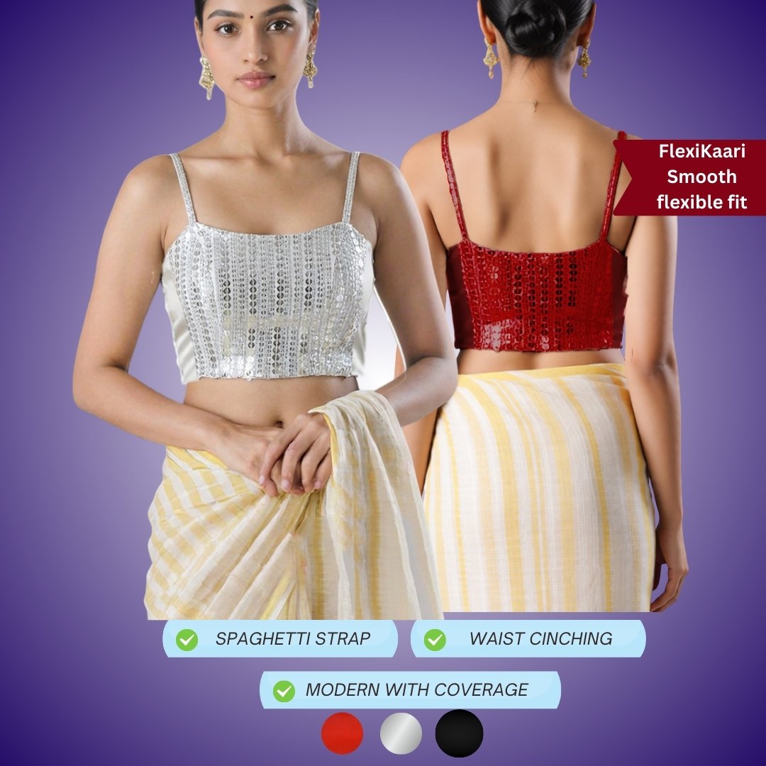 Sequin Spaghetti Strap Flexikaari Stretchable blouse